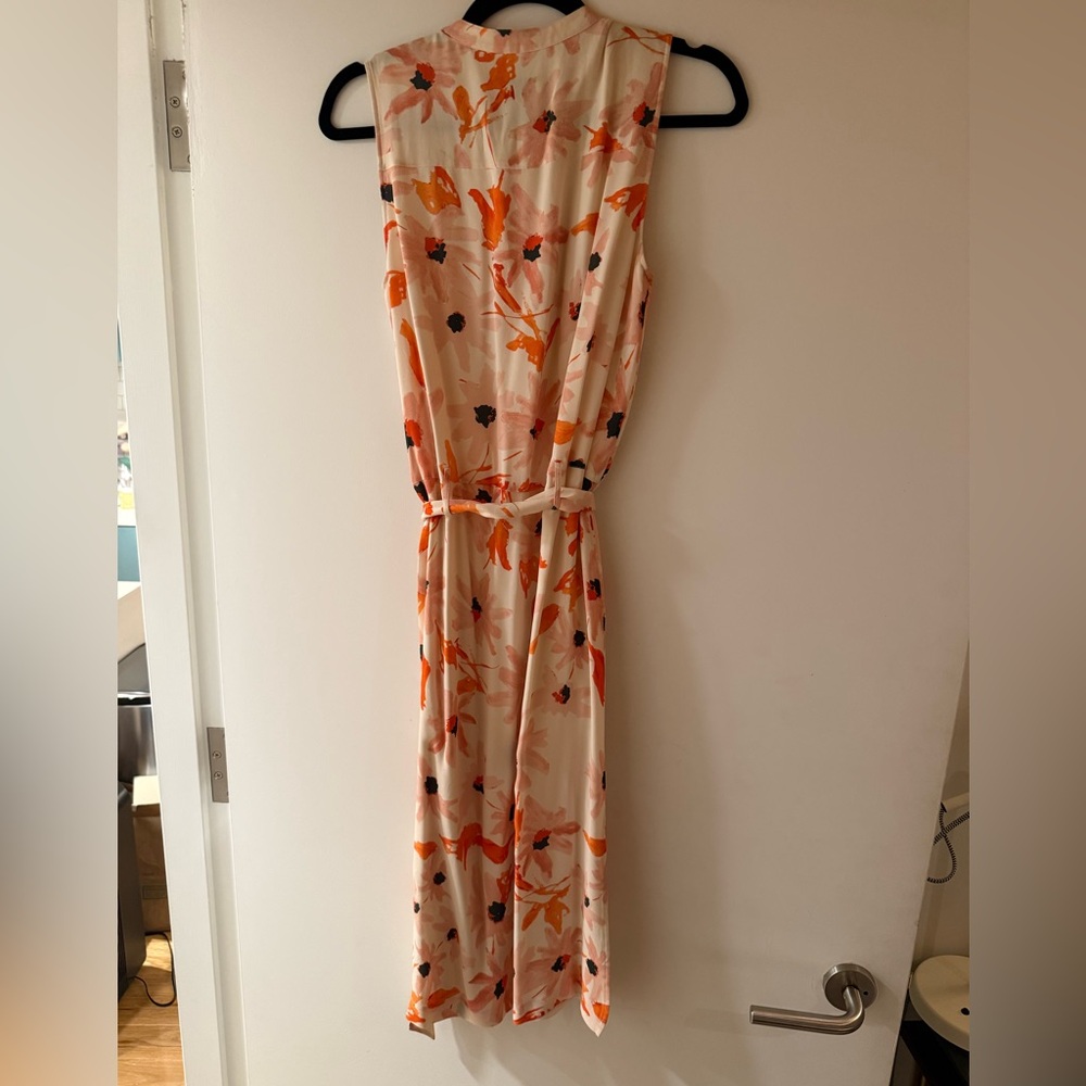 Theory Floral Sleeveless midi  Dress